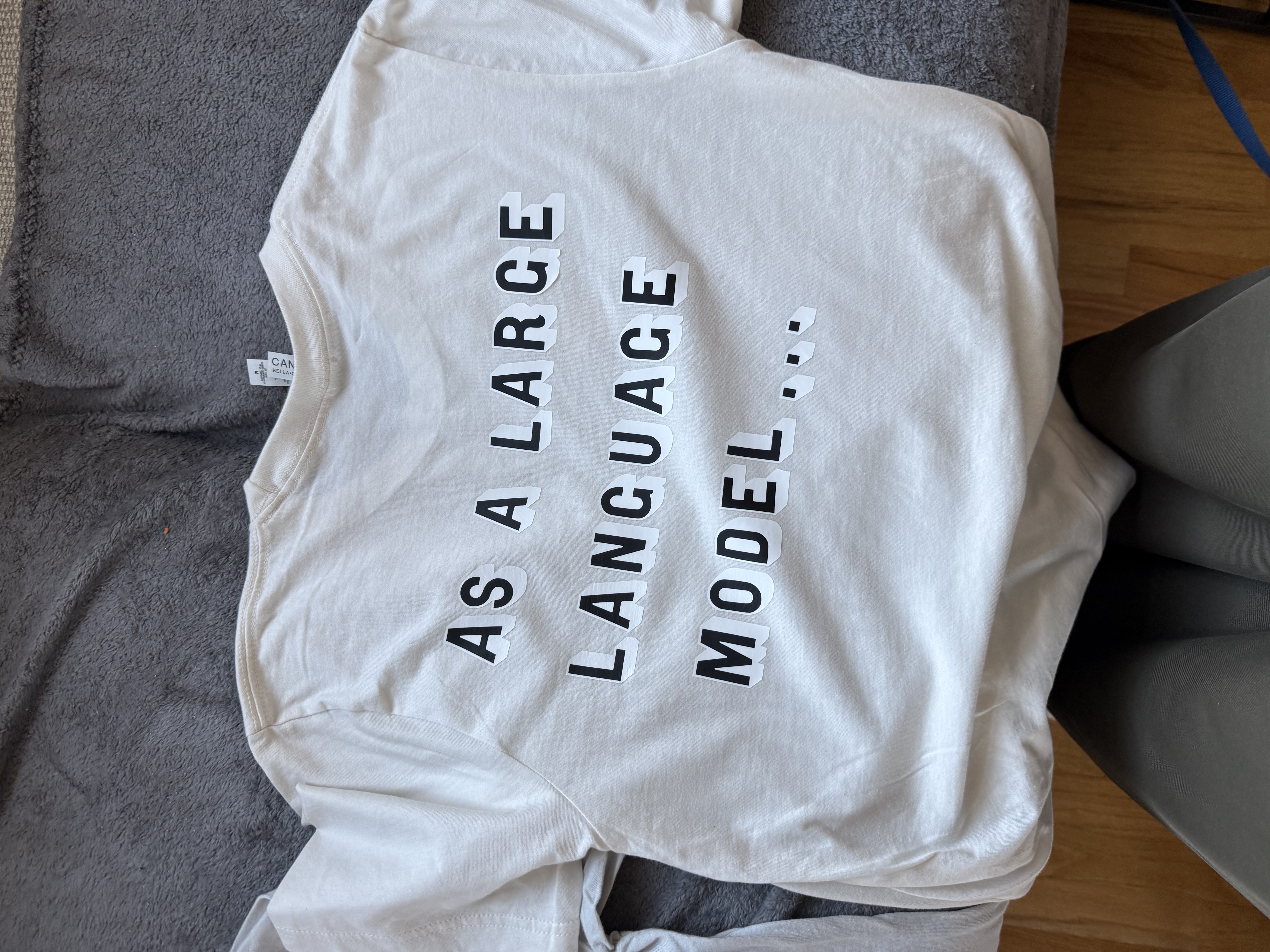 Back: As a large language model...