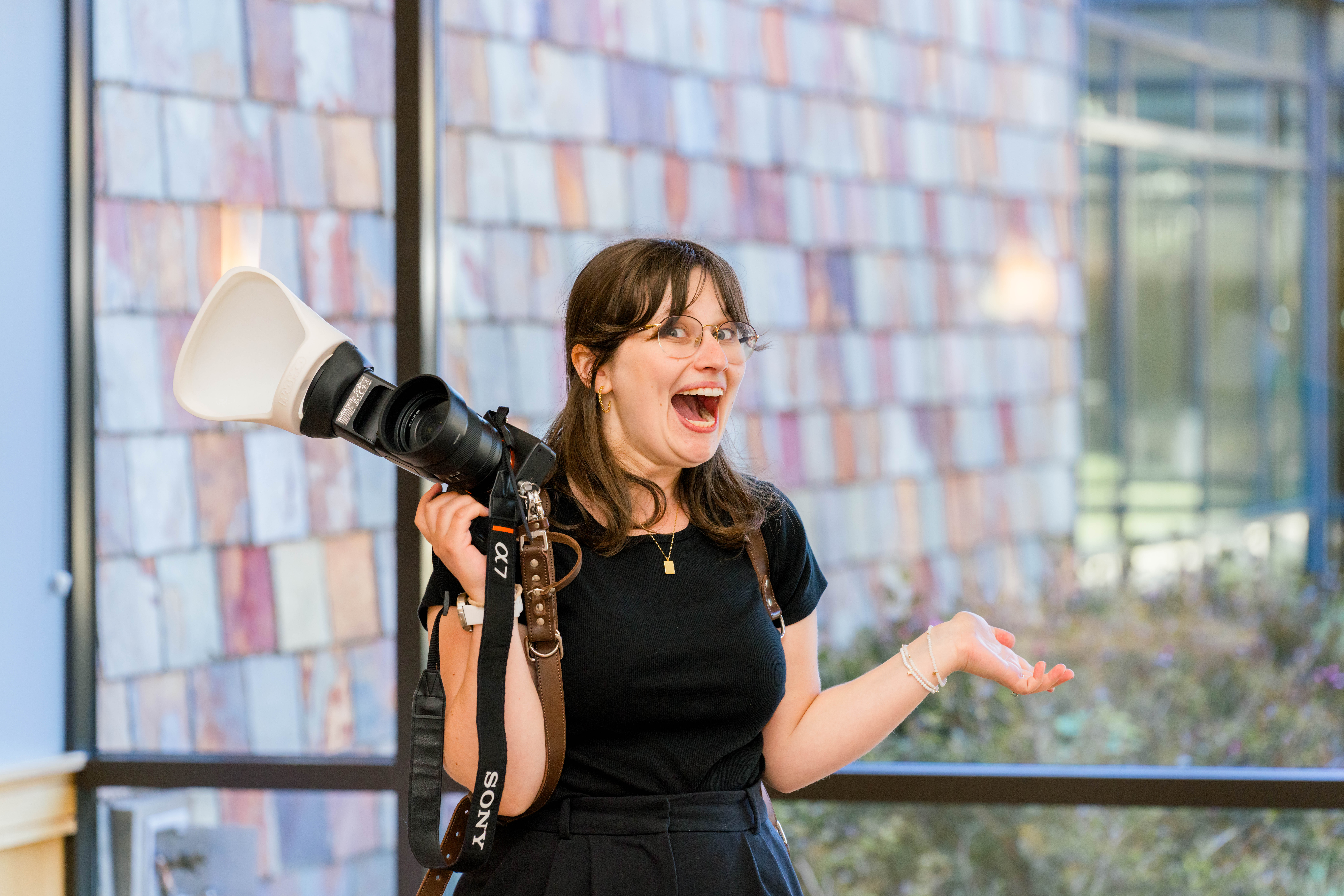 Eliana Melmed with camera
